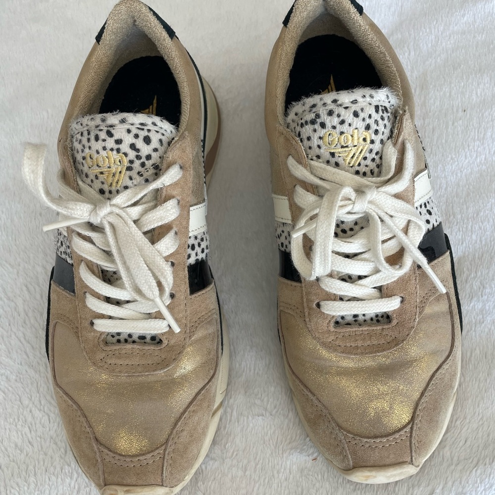 Gola Women's Gold and Black Sneakers